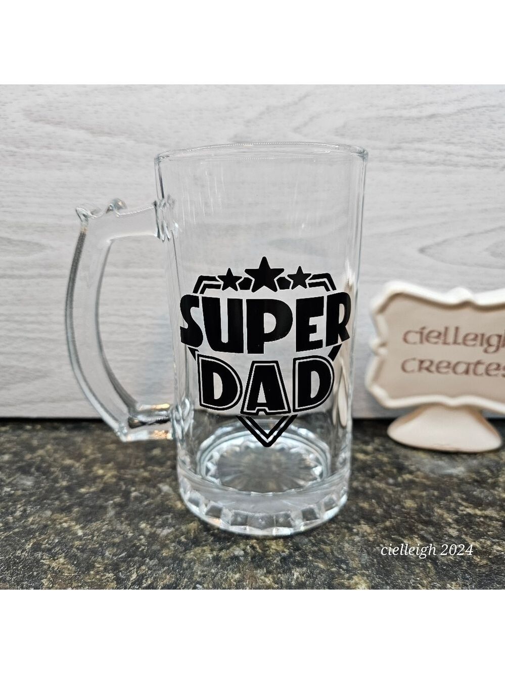 Super Dad beer mug